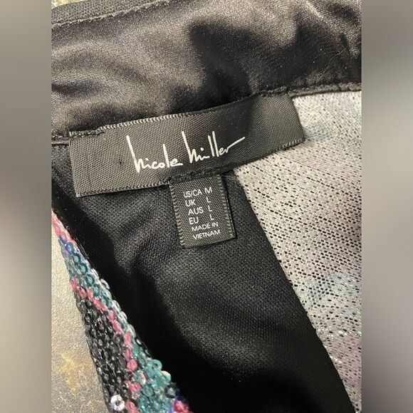 NICOLE MILLER Sequin Top Multicolored M - Picture 9 of 10